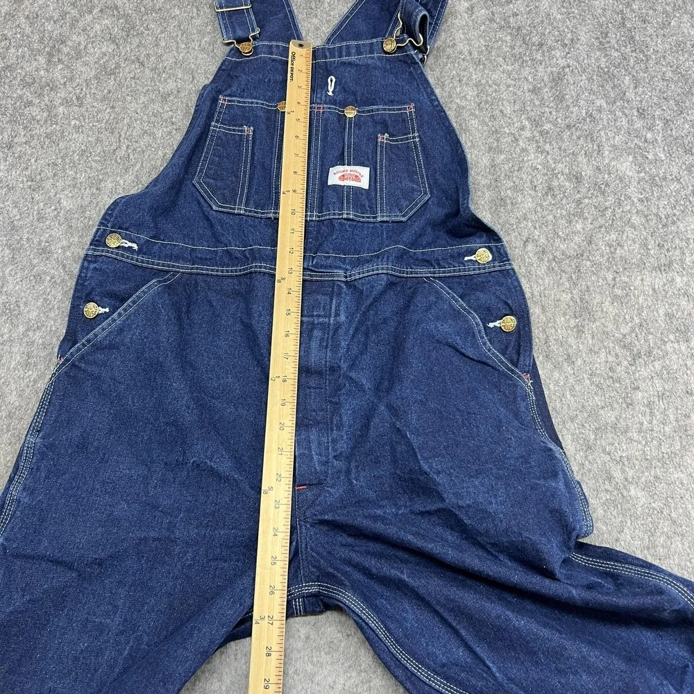 Men's Dark Blue Denim Overalls - Classic Workwear - Picture 8 of 11